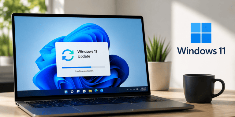 Editorial image showing Microsoft Windows 11 Patch Tuesday update representing the July 2026 security release that fixes 622 vulnerabilities, including two actively exploited zero-day flaws.