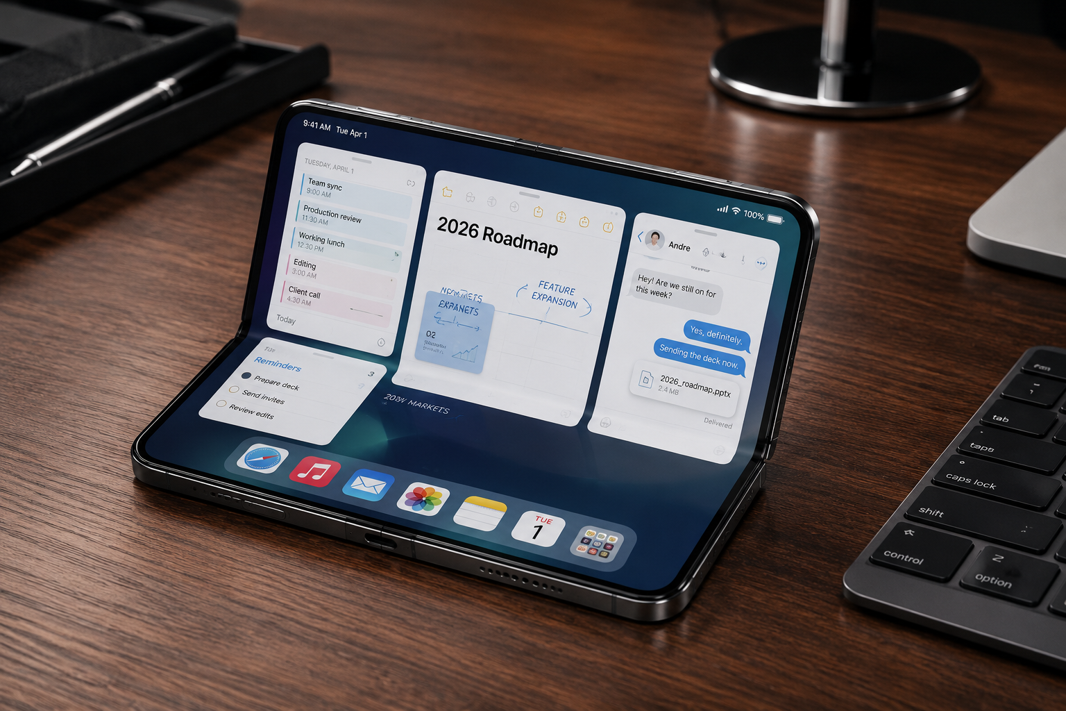 Rumored Foldable iPhone Ultra concept design visualization