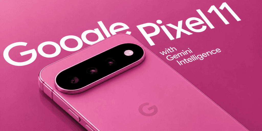 Google Pixel 11: Every Major Leak, Spec & Price Rumor 3 Rear view of the leaked Google Pixel 11 Pro smartphone in the rumored Olive color, featuring its horizontal oval-shaped camera bar and the new Pixel Glow LED notification indicator.