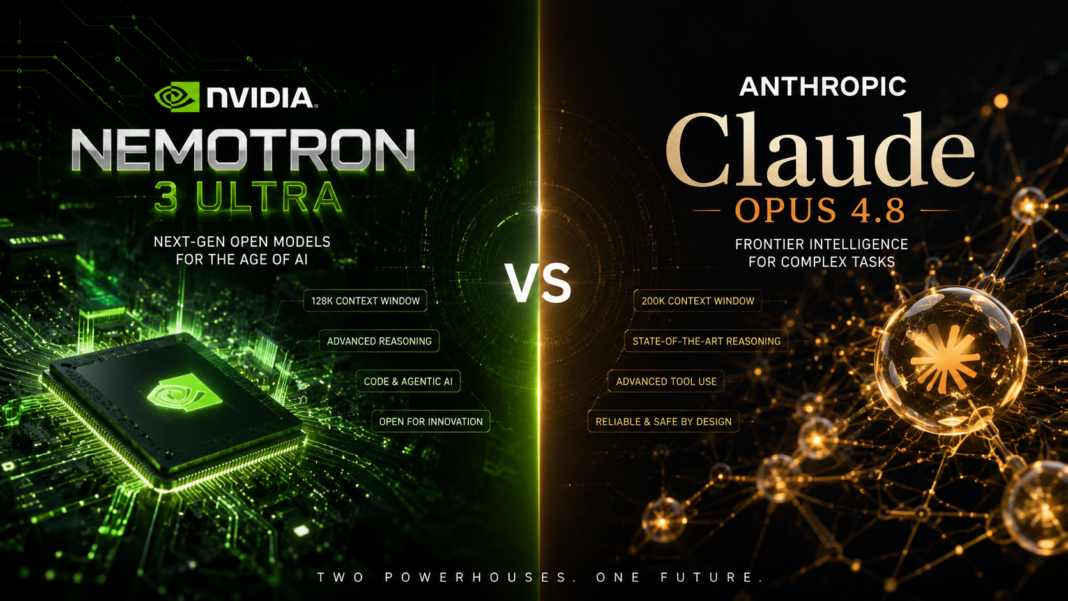 NVIDIA Nemotron 3 Ultra vs Claude Opus 4.8