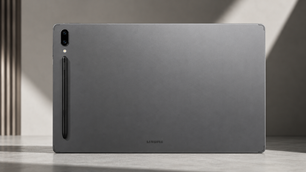 Samsung Galaxy Tab S12 review preview showing front AMOLED display and S Pen